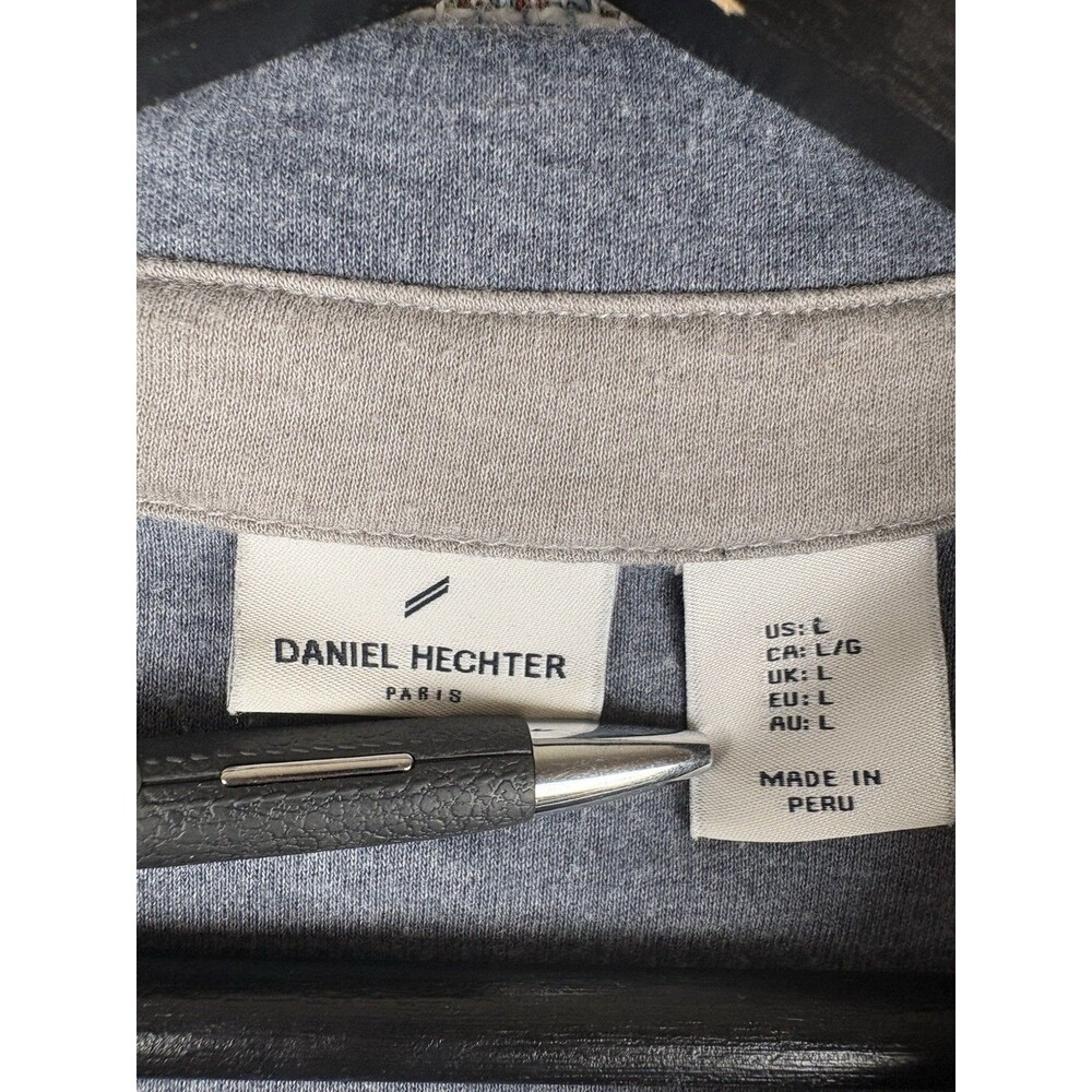 Daniel Hechter Paris Men’s L Large Blue Gray Cotton Short Sleeve Polo Shirt - Picture 7 of 8